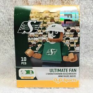 Sealed 2013 CFL Ultimate Fan Saskatchewan Roughriders Mini Figure by OYO Sports!